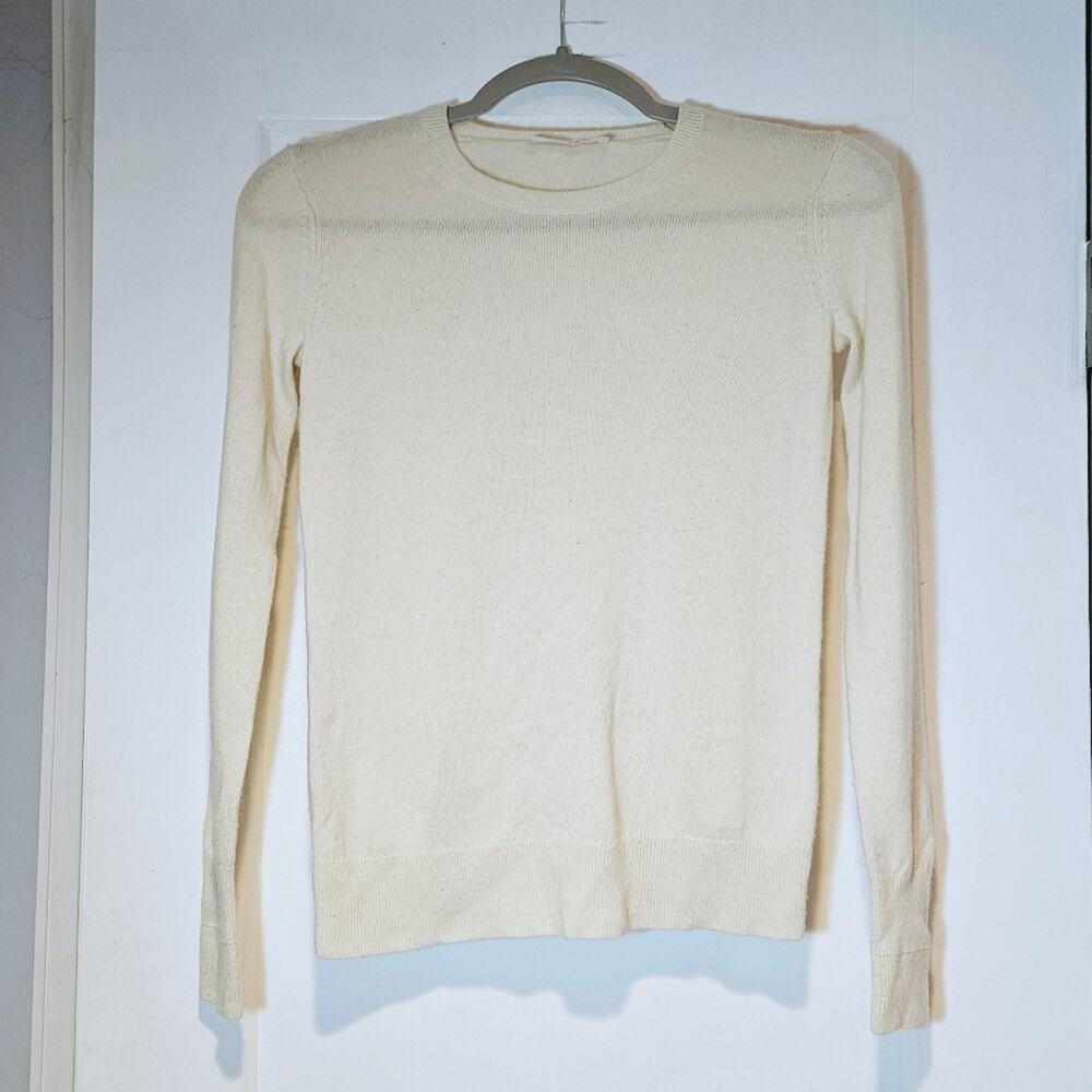 Everlane 99% Cashmere Cream Crewneck Sweater XXS